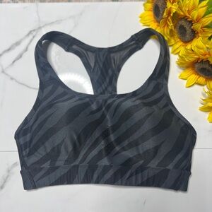 Avia Charcoal Zebra Pattern Sports Bra